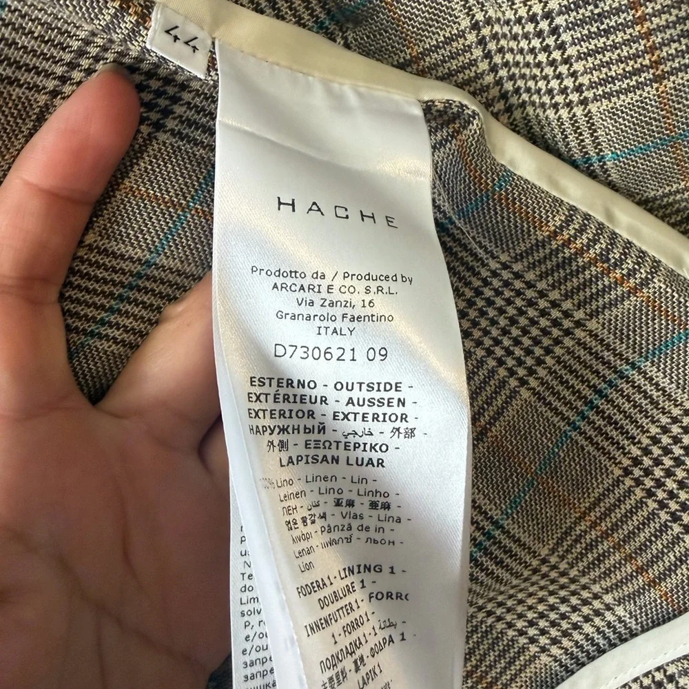 HACHE DOUBLE BREASTED PLAID JACKET - Picture 4 of 5